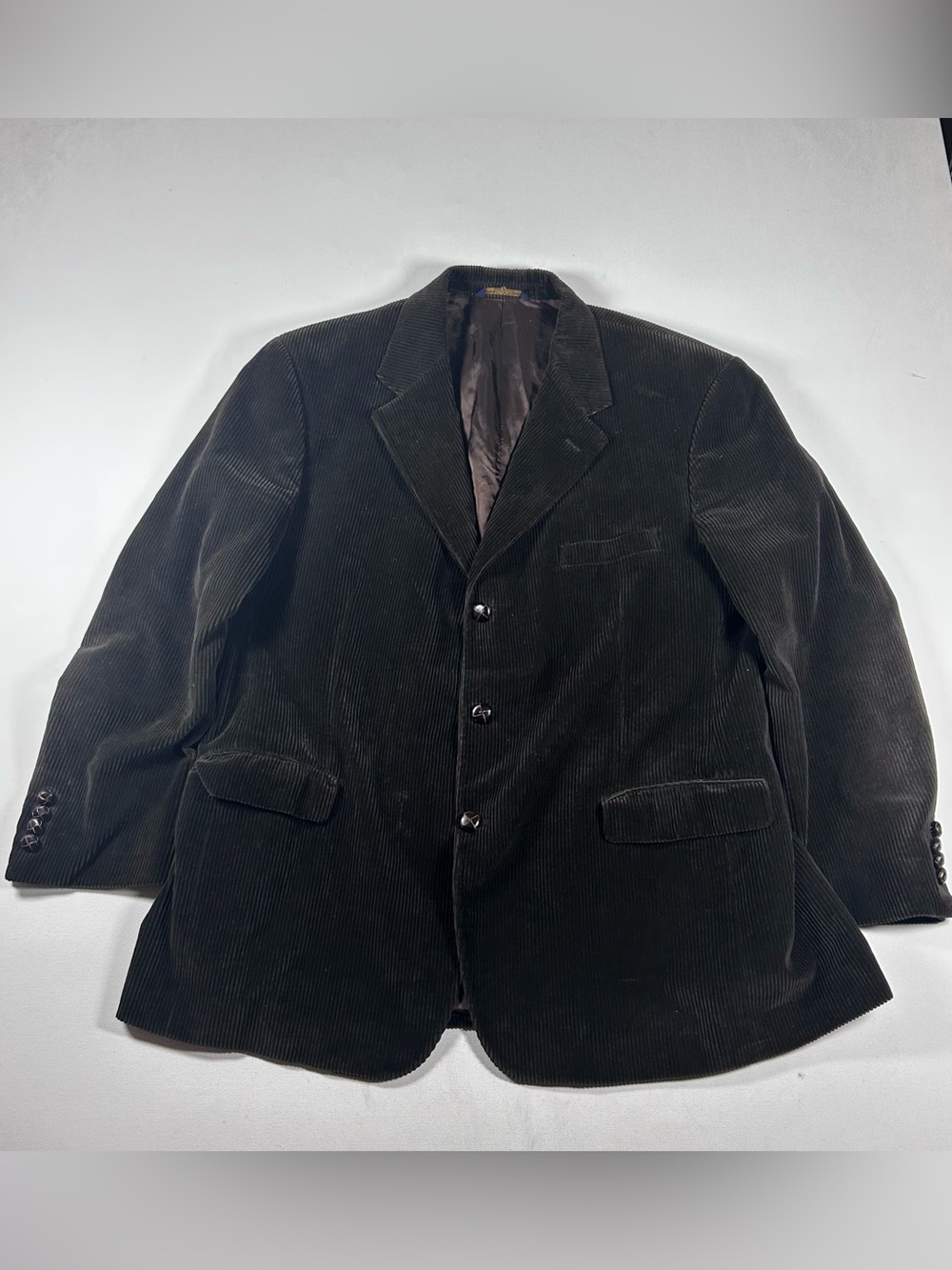 Brooks Brothers Traditional Fit Corduroy Brown Blazer Size 45R Preppy Quiet Lux